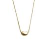 Korean Fashion 18k Gold Acacia Bean Titanium Steel Necklace - Trendy Women's Choker Design