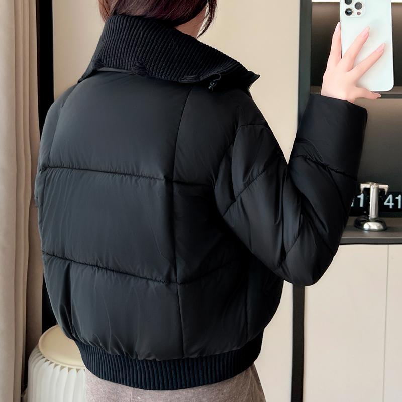 Fashion Winter Coat Female Short Parkas Long Sleeve Loose Thick Warm Women's Jackets