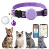 Reflective Cat Dog Collar with Smart GPS Tracker 2-in-1 Bundle Adjustable Anti-Lost Location Finder Safety Buckle Bell 3