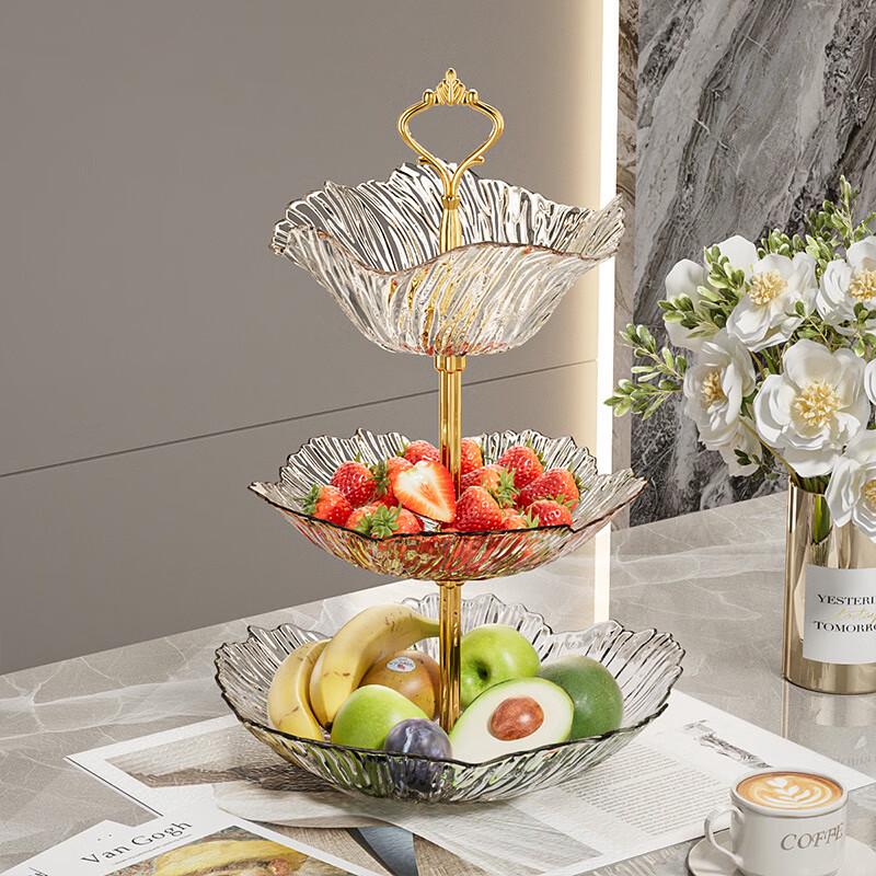 YIJUKE 3-Tier Fruit and Snack Plate