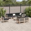 VidaXL Salon de jardin 9 pcs bois de pin massif 3299508