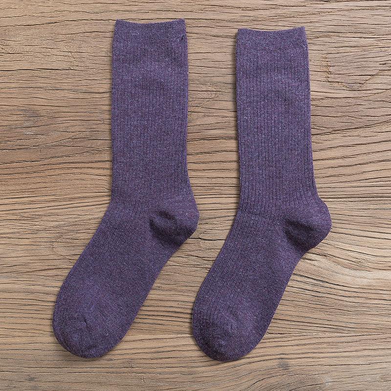 

Wool Socks Children S Medium Tube Vertical Line Socks Winter Stacking Socks College Wind Season Thick Stockings Children one size фіолетовий