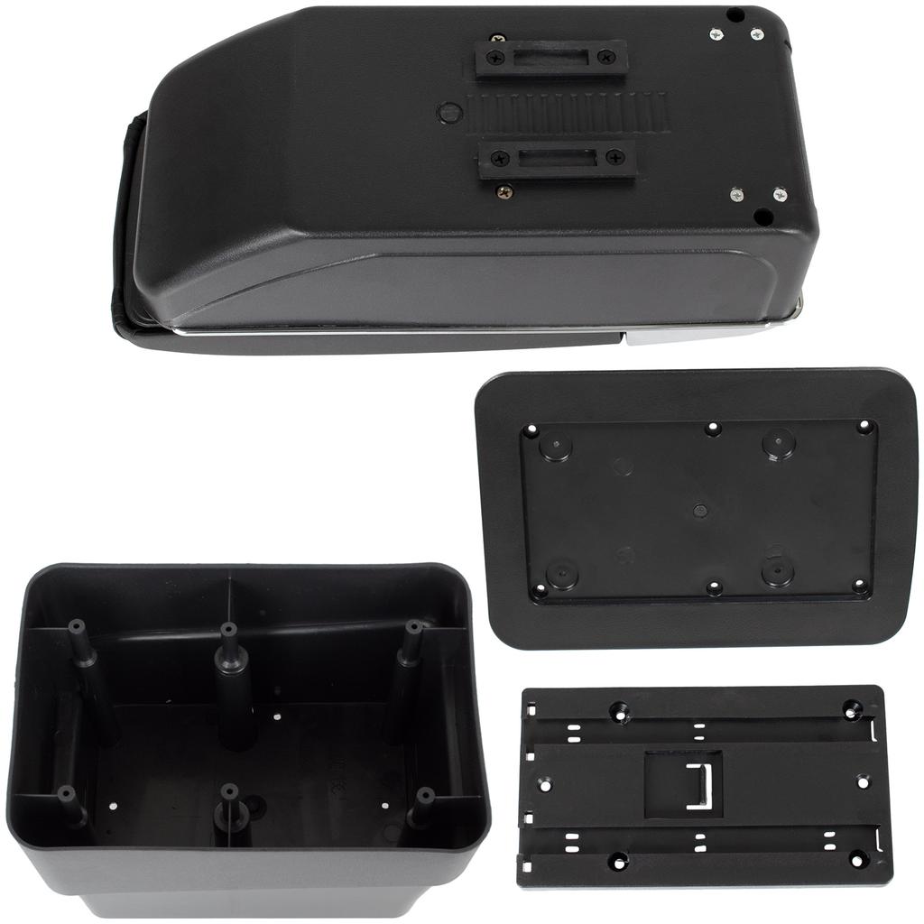 Skoda Octavia III 13-20 Armrest with Storage Compartment, Black Eco Leather + Mounting Kit