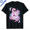 Kawaii Pastel Goth Cute Creepy Witchy Cat And Skull TShirt Cartoon CreepySkull Serpent Snake Roses Shirts 3 Headed Dog Clothes