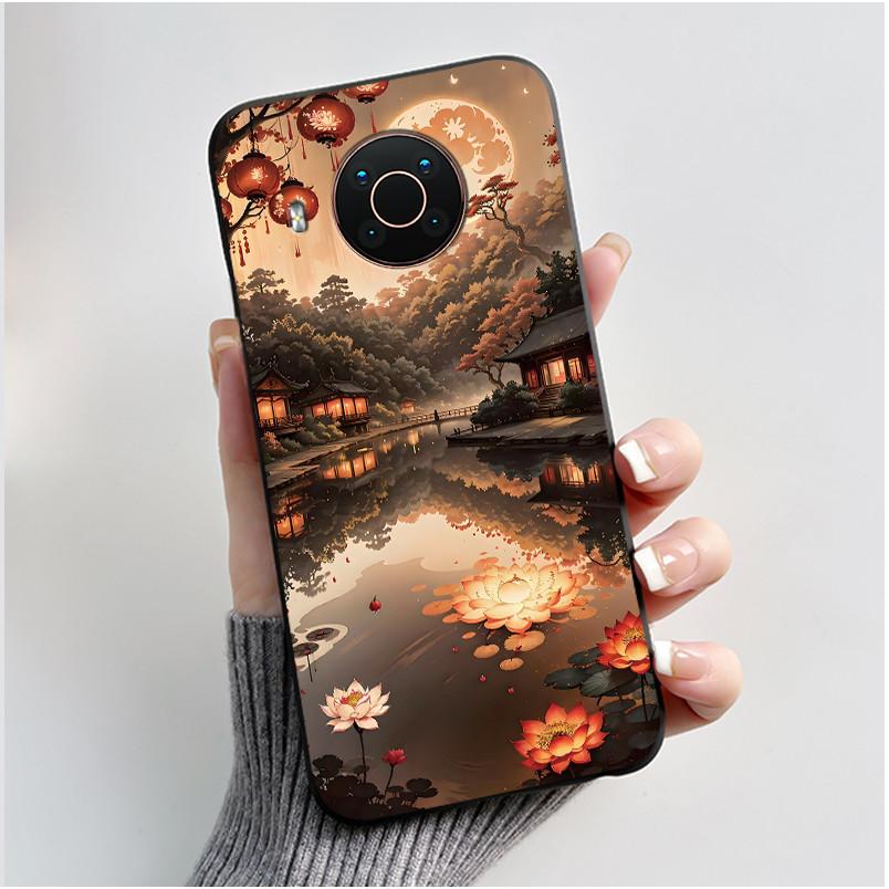 Viral Black Case For Nokia X20/Nokia X10 Fashion Dragon Kin Pattern Jelly Shell For Nokia X100 Shockproof Soft Cover