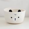 Sturdy Handwoven Cotton Rope Storage Basket with Adorable Pandas Designs Portable for Household Use Organization Items