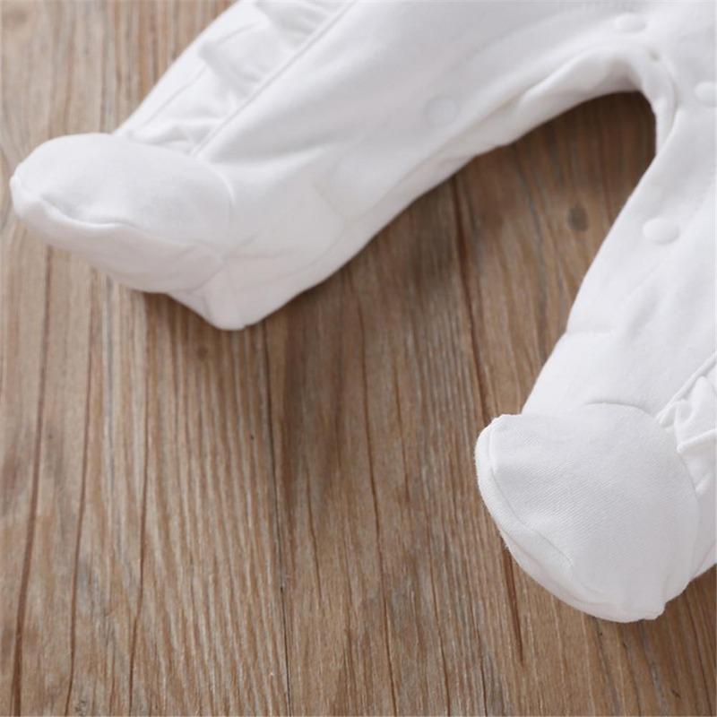 0-8 Måneder Baby Girl Klær Sett Nyfødt Baby Girl Bomullsantrekk Broderi Volanger Foot Wrap Romper+3D Flower Hat 2stk