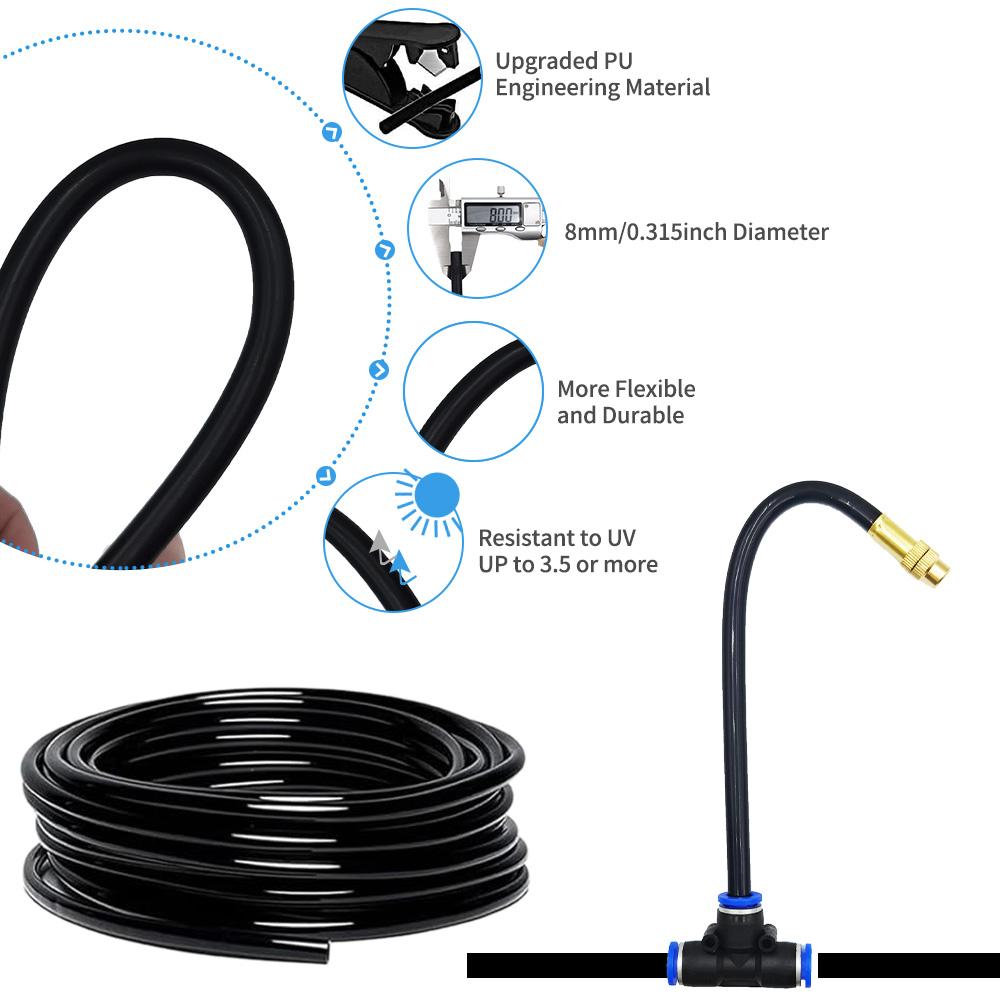 DIY Free Bending Universal Spray Kit For Greenhouse Garden Flowers Plant Watering Irrigation Patio Misting Cooling