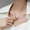 Plated 18K Gold Titanium Steel Necklace Casual Gold Collarbone Chain  Jewelry