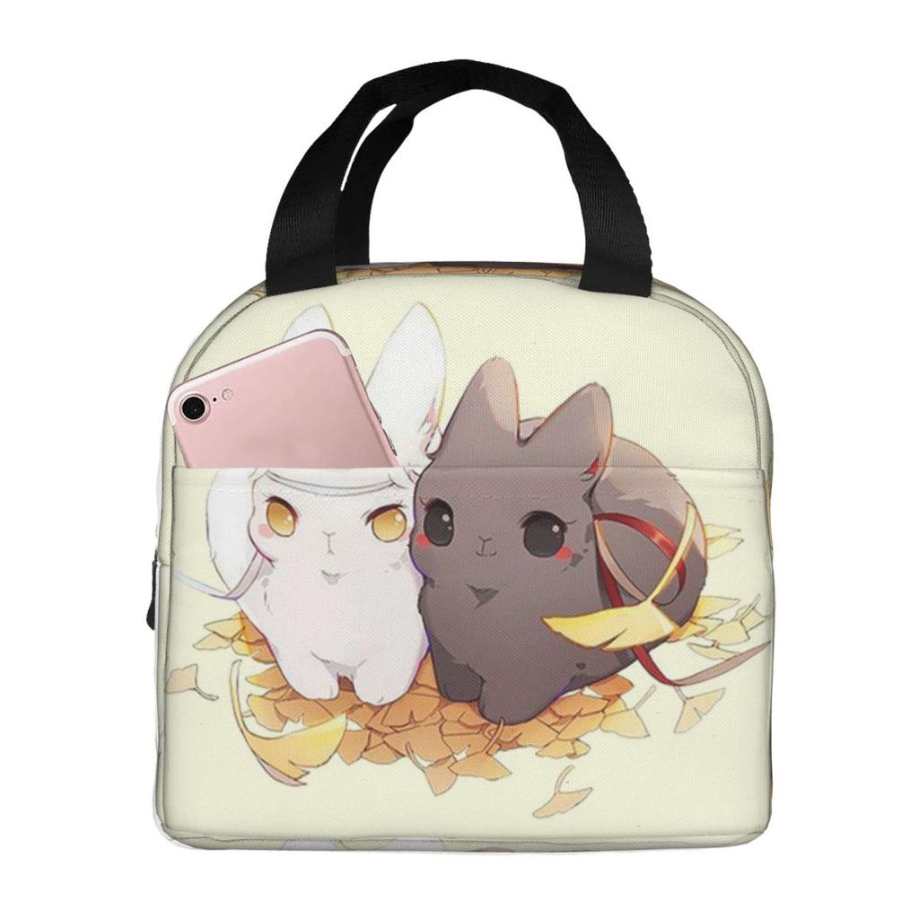 Untamed Mdgz Wangxian Bunnies Mo Dao Zu Shi Insulated Lunch Bag for Women Kids Portable Food Boxes Thermal Lunch Box Tote