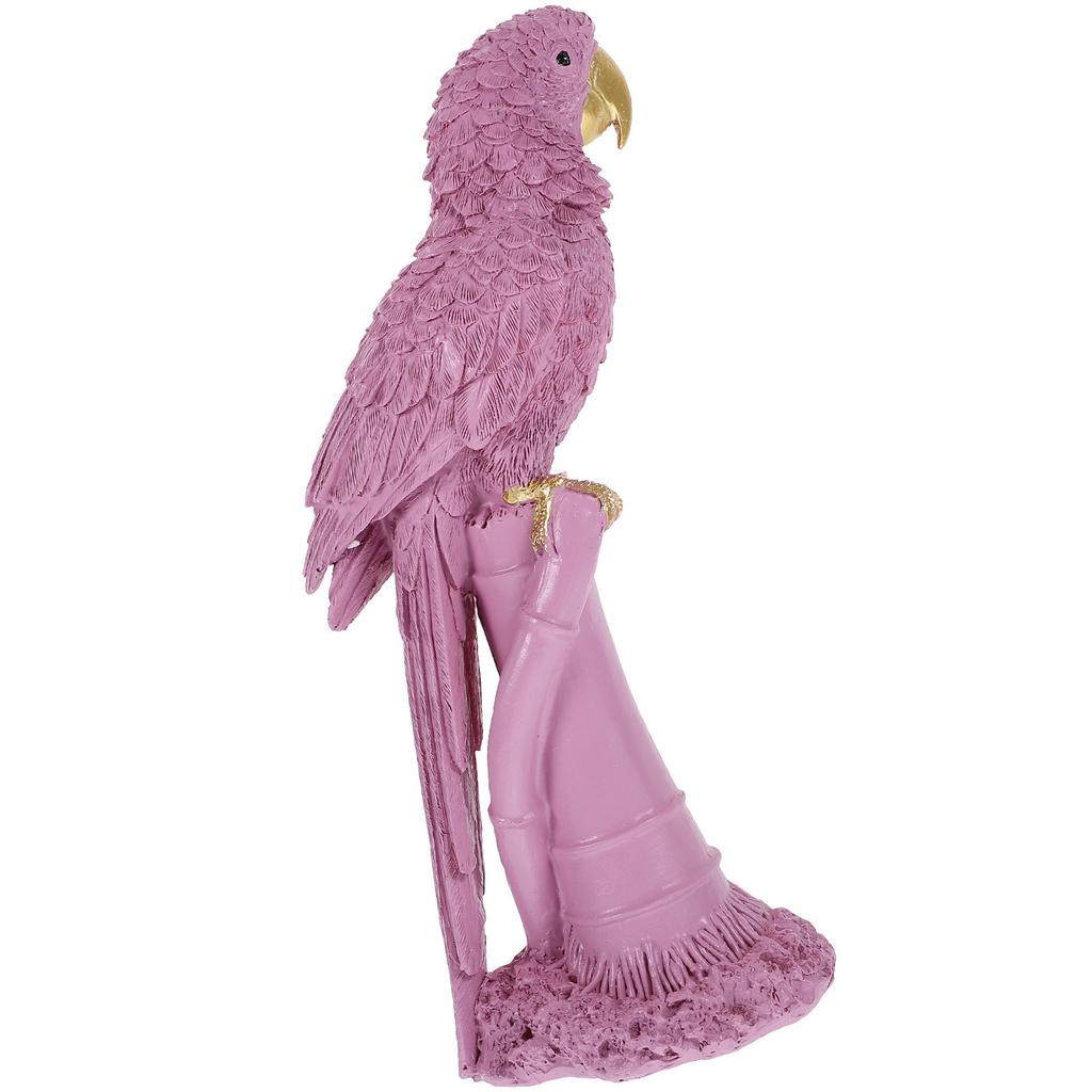 Resin Parrot Ornament Lifelike Design Vibrant Color Fine Texture Desktop Living Room Bedroom Study Decor Bird Decoration