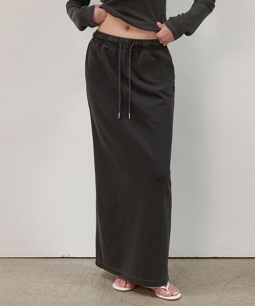 Moleubeu13 Merville Pigment Long Skirt (Charcoal)