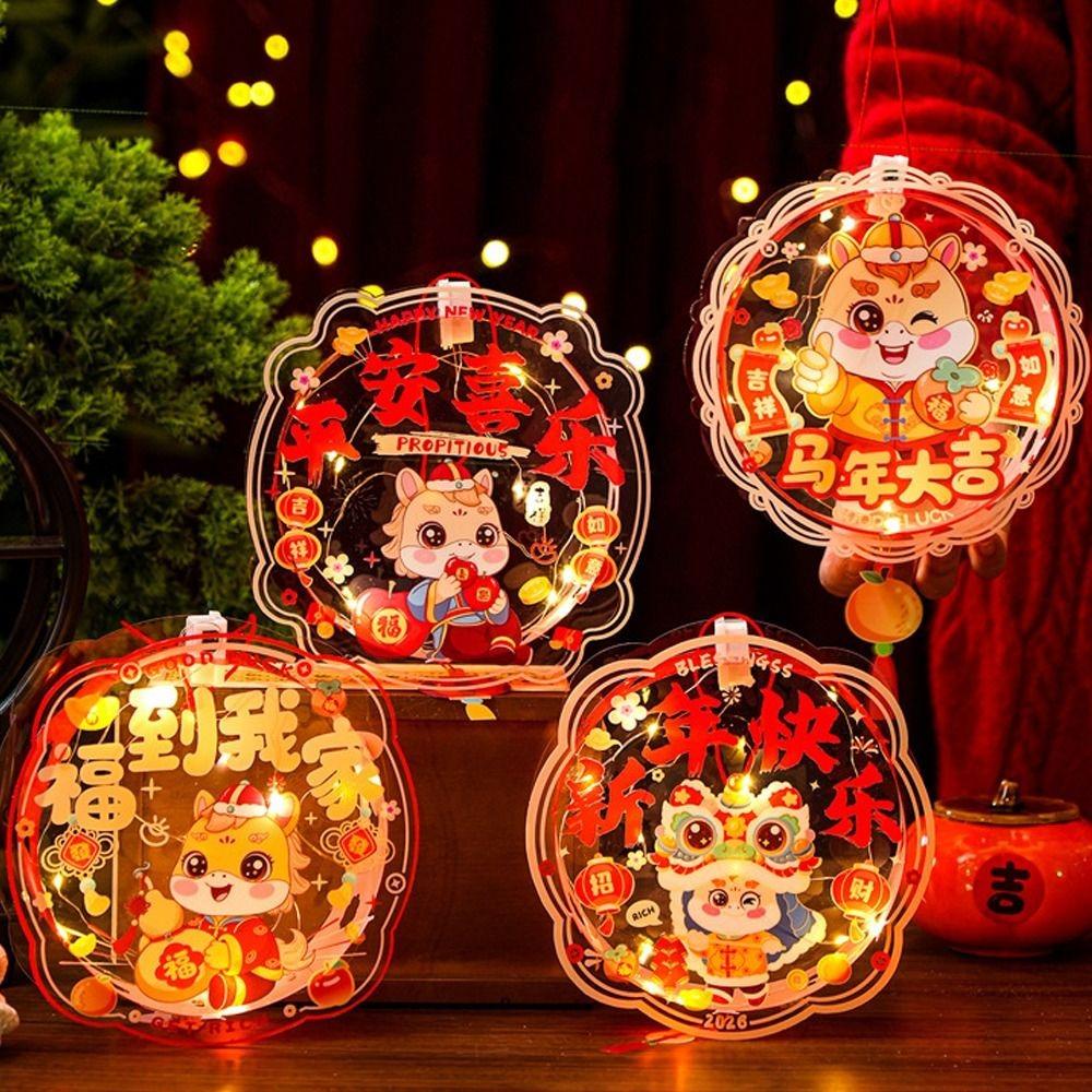 With Tassel Chinese New Year Lanterns Cartoon DIY Handheld Lantern Children's Activity