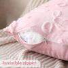 Removable Pillow Cover Bow Pillowcase Durable Pillow Case Protector  Sofa Decoration