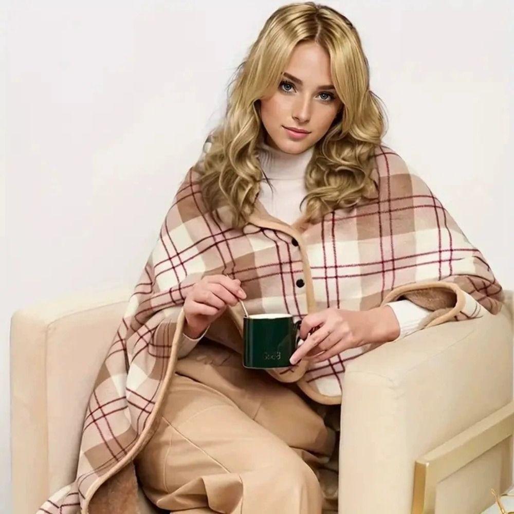 Thicken Wearable Blanket Soft Flannel Blanket Lazy Home Shawl  Winter