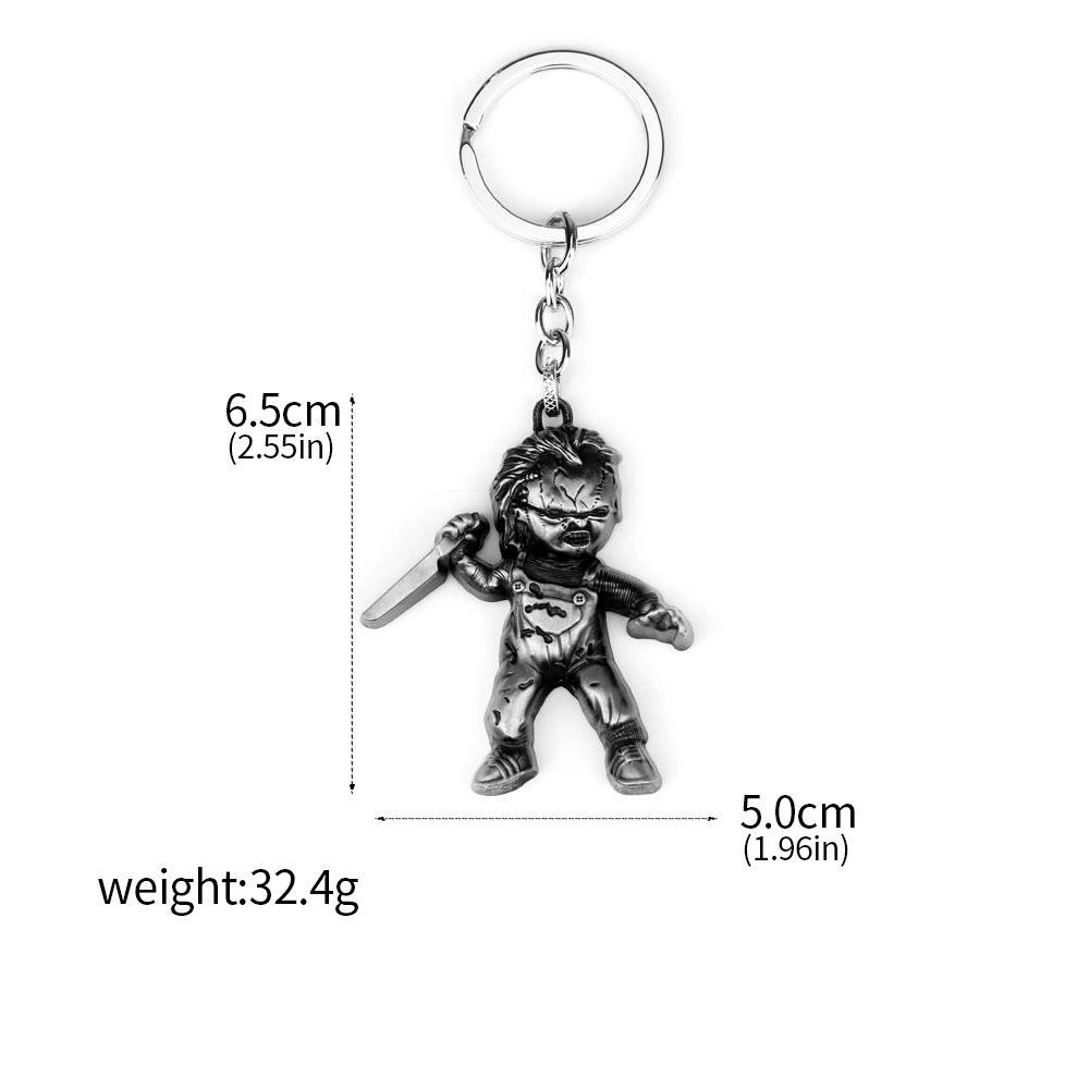 Horror Movie Child's Play Keychain Pendant Halloween Horror Party Decoration Keyring Cosplay For Men Women Backpack Jewelry
