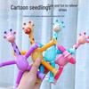 Adjustable Suction Cup Giraffe Telescopic Luminous Educational Toy for Kids