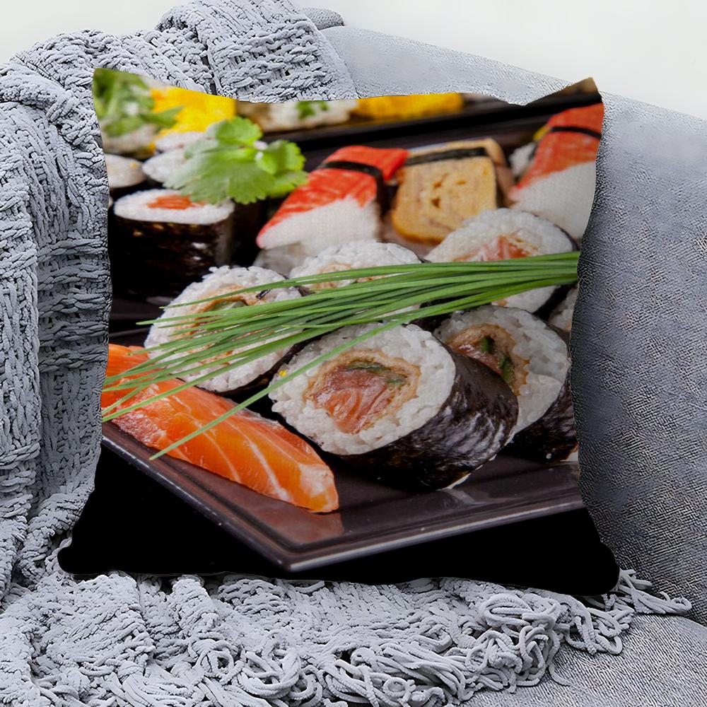Japanese Delicious Sushi Pillowcases Home Bedding Decorative Pillow Cover Wedding Super Soft Pillow Case