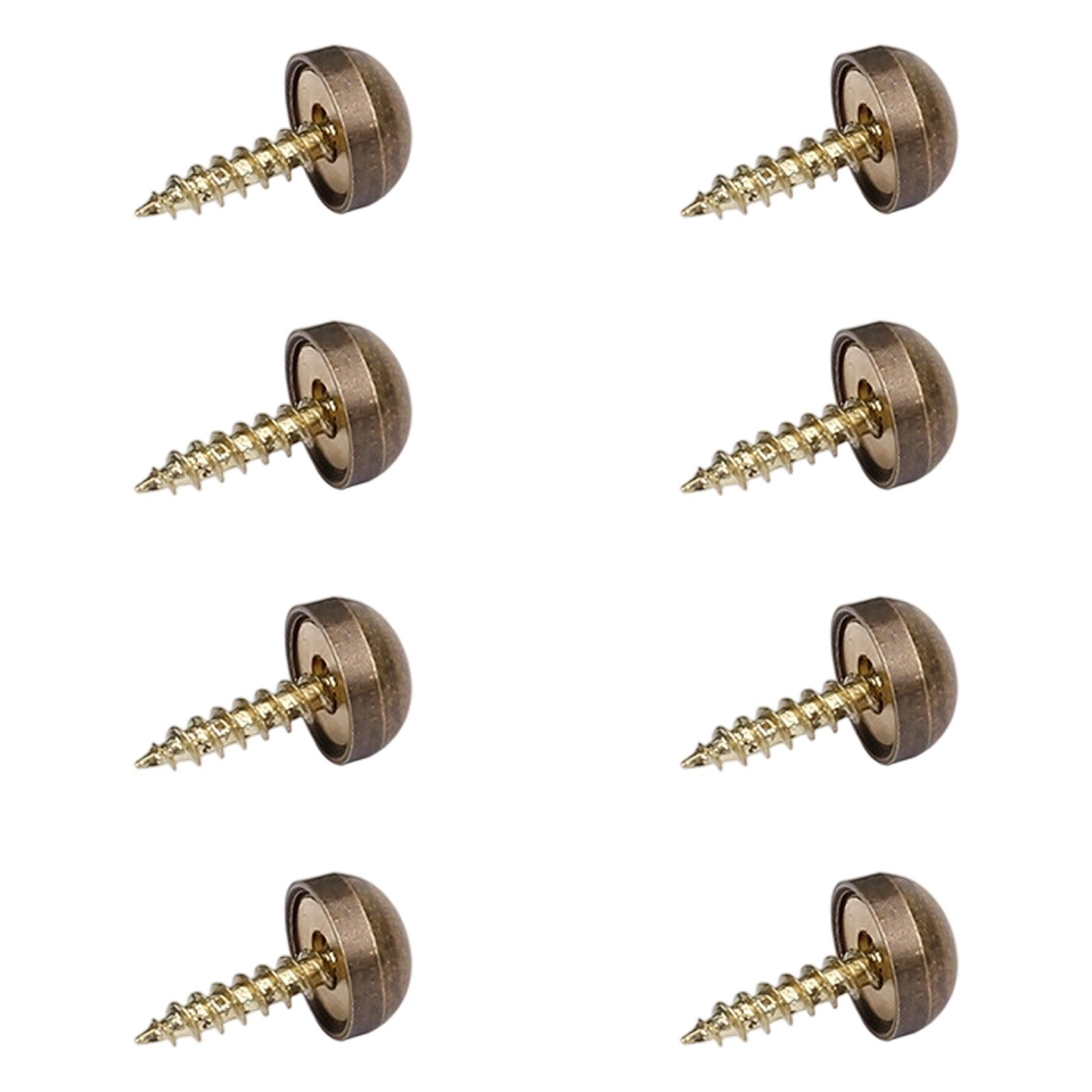

Practical Brass Mirror Screw Fasteners With Decorative Domes Caps Rustproof Hardware for Home Furnishing Projects 9 бронзовый