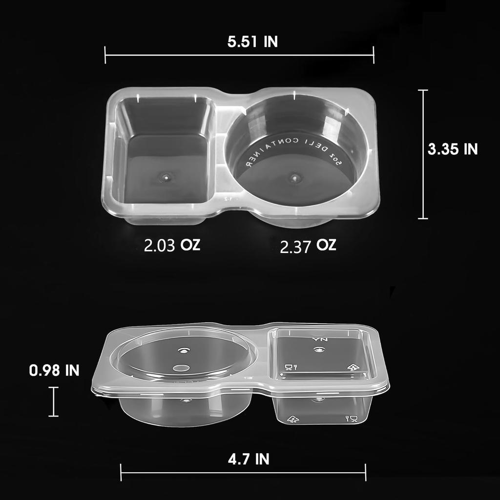 2.03oz/2.37oz Disposable Sauce Box Seasoning Box Salad Dressing Dipping Sauce Oil Vinegar Chili Sauce Box
