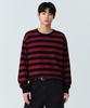 MUSINSA STANDARD Bold Stripe Long Sleeve T-Shirt [Black/Red]