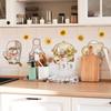 Autocolante de perete impermeabile pentru bucătărie, autoadezive, decalcomanie desen animat floarea soarelui, restaurant