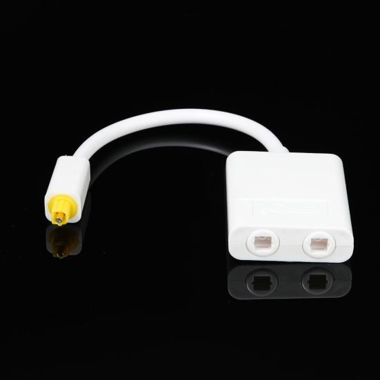 ENK 1 In 2 Out Digital Optical Audio Splitter Adapter Cable for DVD Amplifier