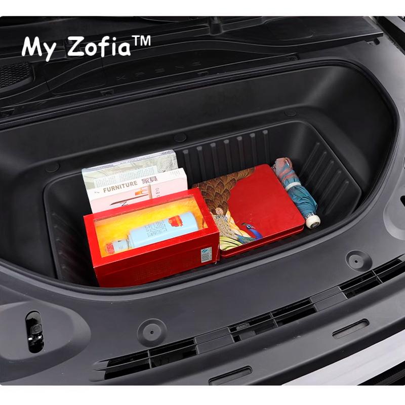 For Xpeng XiaoPeng G9 2023 2024 2025 Car Front Trunk Storage Mat Fit Modified TPE Trunk Lower Storage Mat Interior Accessories