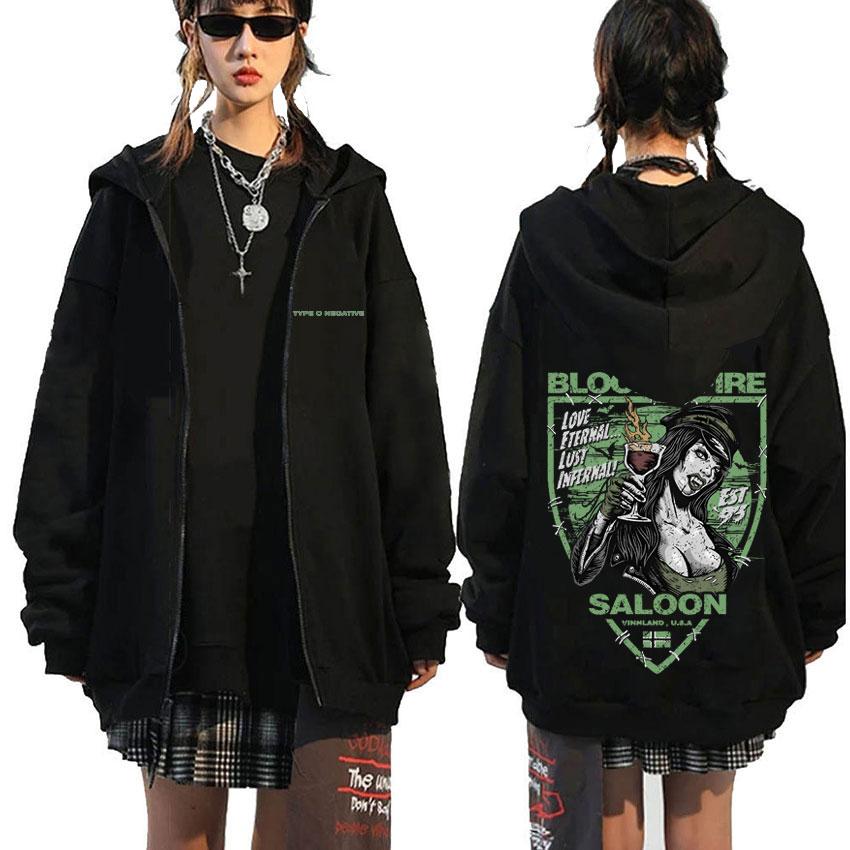 Rock Band Type O Negative Suspended in Dusk Essential Zipper Hoodie Men Women Casual Vintage Zip Up Jacket Male Oversize Hoodies