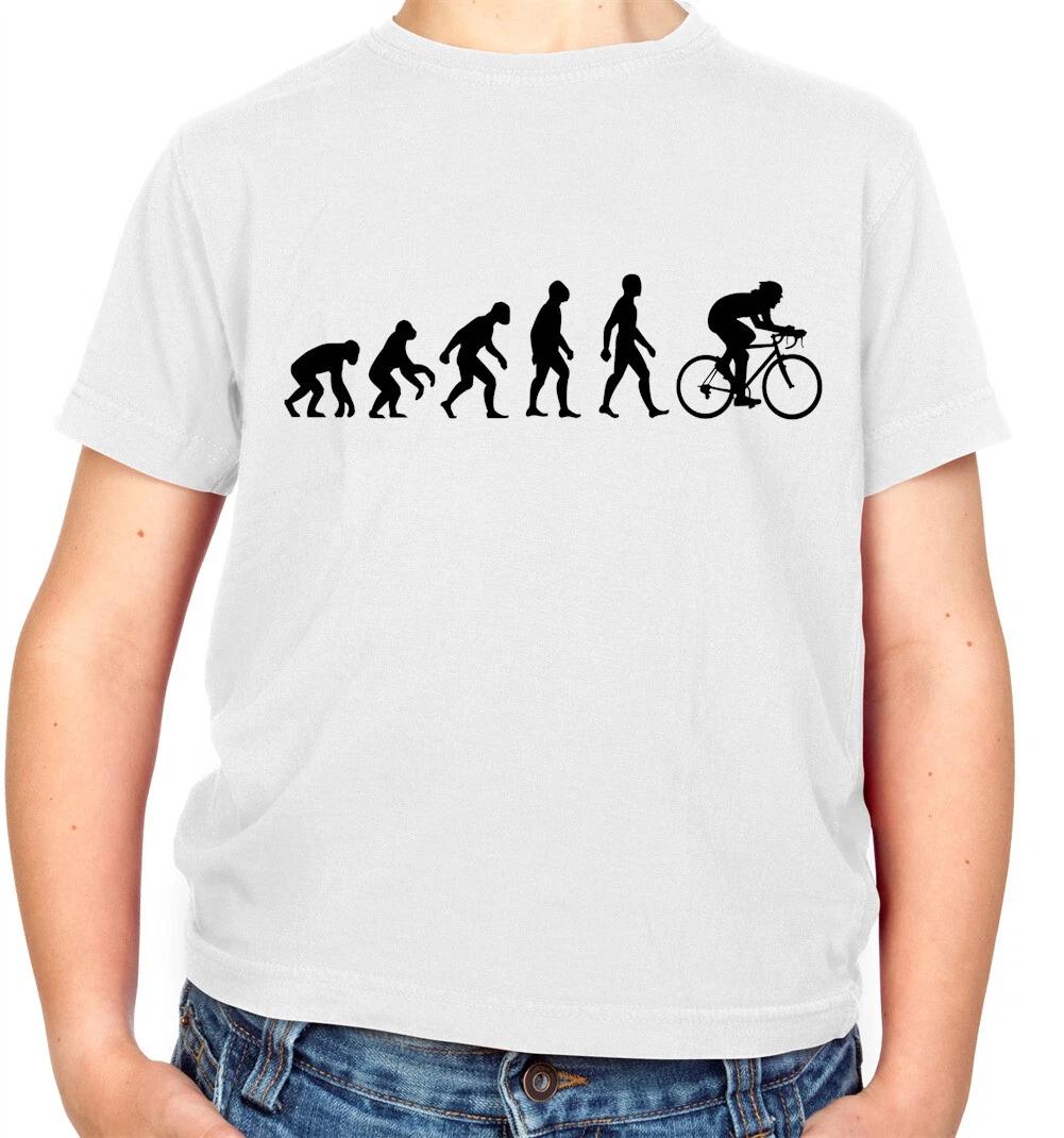 Evolution of Man Cycling - Kids T-Shirt - Cycle Bike Love Fan Cyclist 160