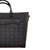 MCM Classic Logo Print Interwoven Letter Shoulder Crossbody Canvas Tote Bag Large Women handbags Black MMTFAAK01BK001