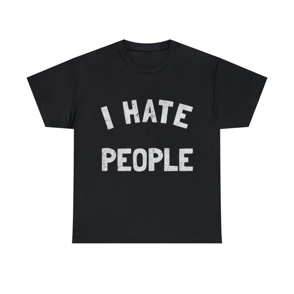 Retro I Hate People Graphic Tee Shirt, S-5XL