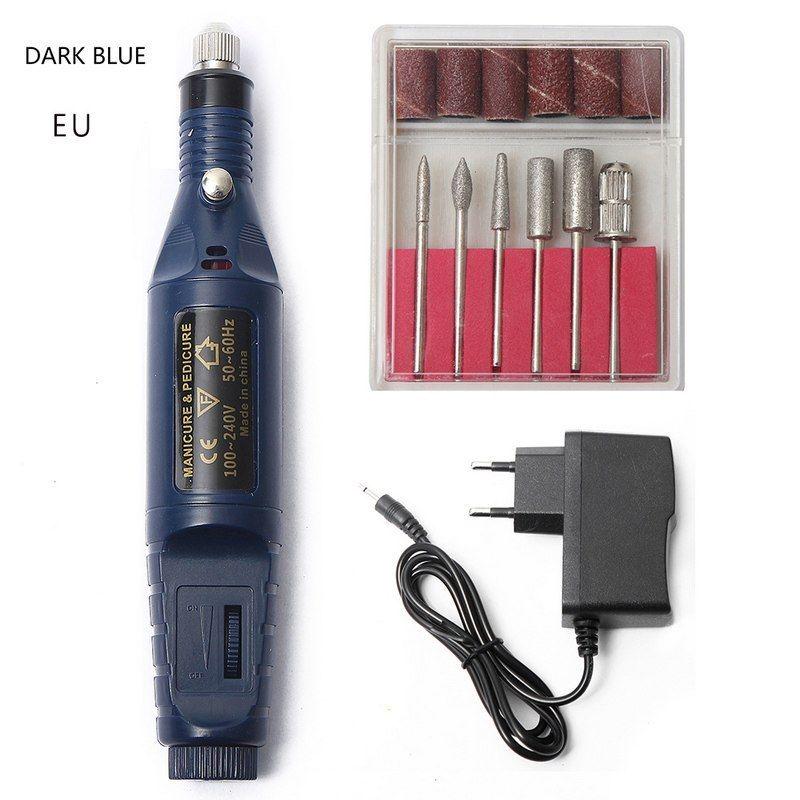 1 rinkinys 6 bitų Power Drill Profesionalus manikiūro aparatas Nagų elektrinis gręžimo rašiklis pedikiūro lakas
