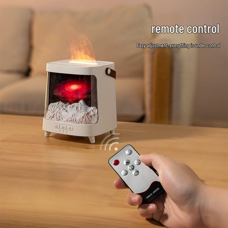 2025 Galactic Aroma Diffuser: USB-Powered Seven-Color Flame Humidifier for Home