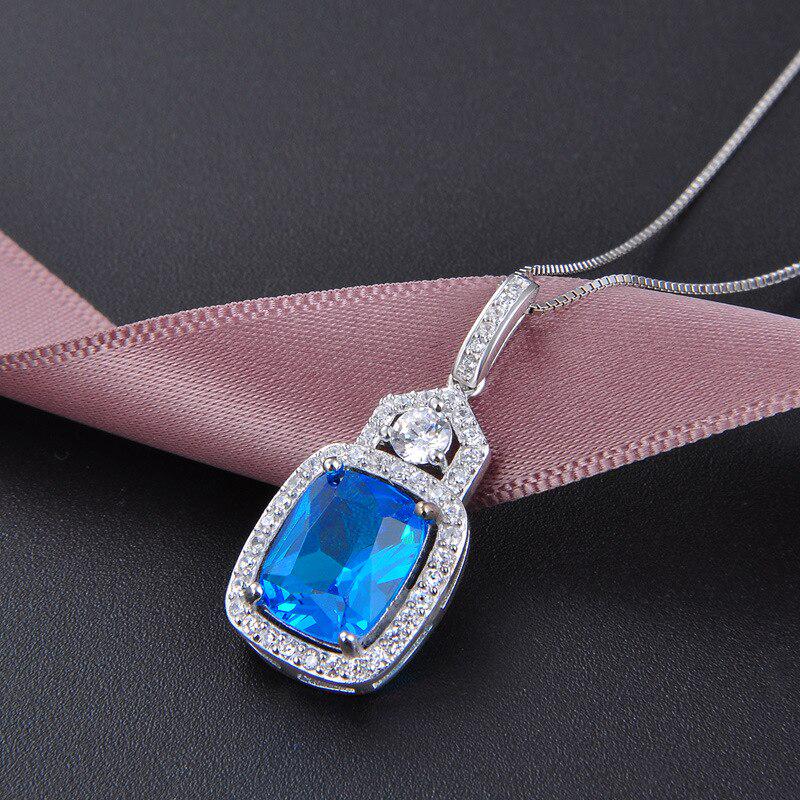 

Танцизное модное серебряное ожерелье с подвеской для женщин, свадебные украшения для помолвки и вечеринки