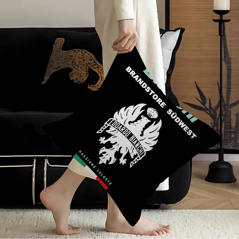 B-Bianchis Bike Logo Pillow Anime Pillow Sofa Bed Head Pillow Cover Cushion Cover 45X45 Cm Fashion