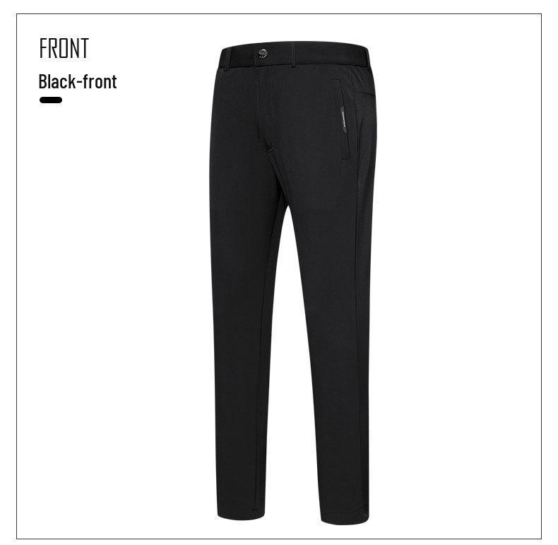 Men's Quick-Dry Sports Casual Pants with Zipper Pockets - Plus Size, Loose Fit, Straight Leg, 2023 Spring/Autumn Collection
