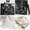 Harujio Ita Shoulder Tote Gothic Luxury Ita Tote Shoulder Black and Butterfly Stylish Bag, Bag, Bag, Design, 2-Way Bag, Bag, Bag, Bag, Handbag, White,