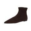 Sexy Women Pointed Toe Heels Gladiator Short Boots Low Heels Mid Calf Rubber Sole Designer Shoes Botines Para Mujeres