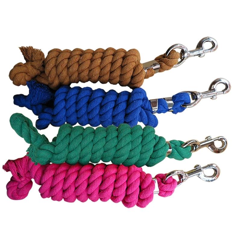 Braided Cotton Horse Leading Rope with Swivel Buckles Heavy Duty Leading Rope Thick Horse Leading Rope Cotton Enduring