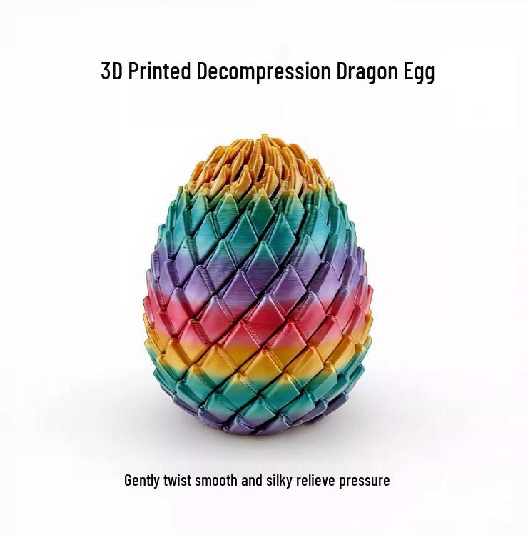 3D Printed Transformable Dragon Egg Decompression Toy for Kids