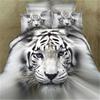 White Tiger Children Duvet/Doona Cover Set King Queen Single Size Boutique Bedding Set