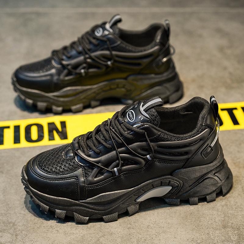 

22 spring new low-top Hong Kong style casual dad shoes platform mesh student sports shoes running shoes 39 чёрный