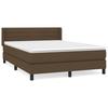 Vidaxl Letto Continentale Con Materasso, Marrone, Tessuto, 140X190 Cm