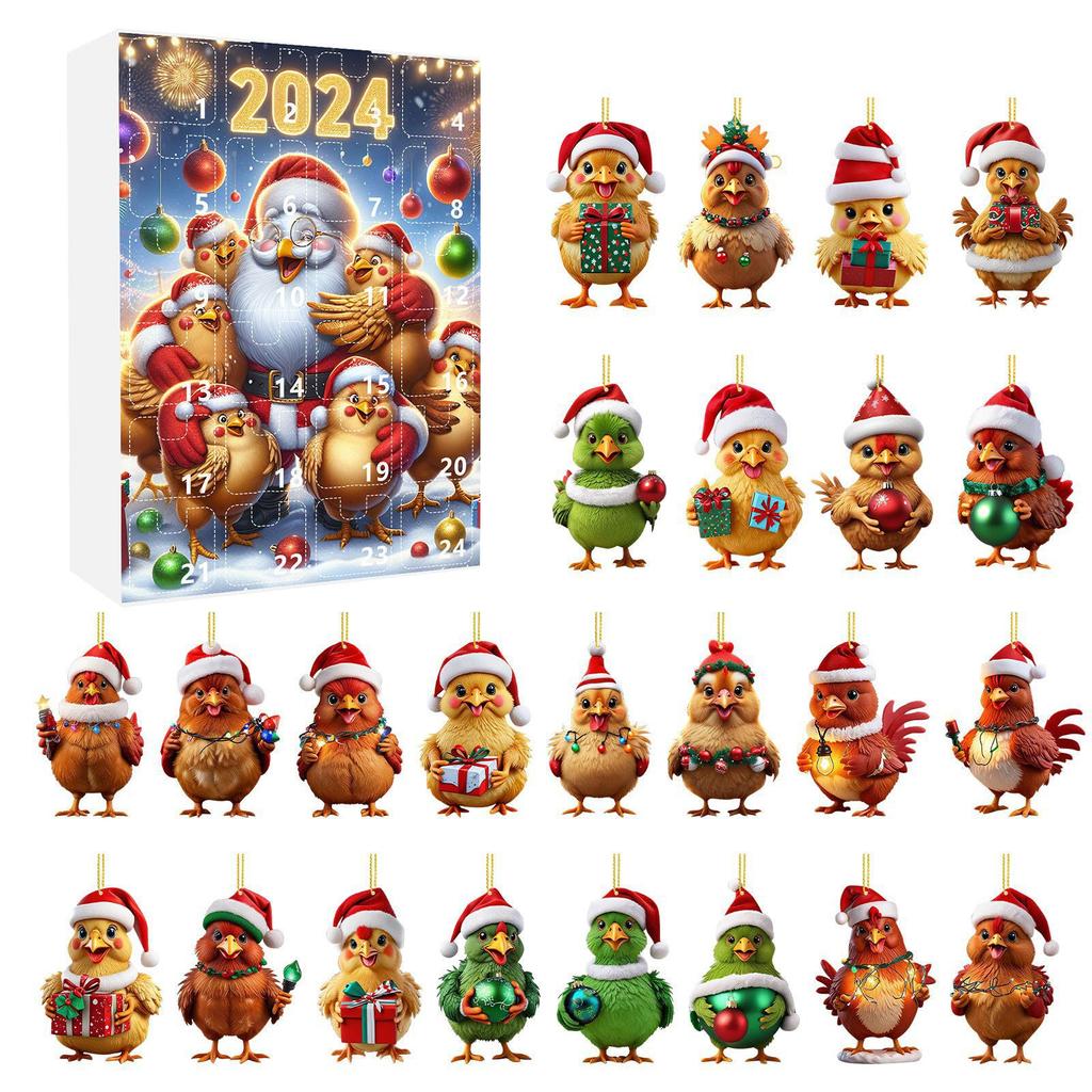 Διακόσμηση σπιτιού 2024 Holiday Advent Calendar Advent Calendar Συλλεκτικό 2D Funny Animal Set Αναμνηστικό συλλεκτικό ντεκόρ σπιτιού