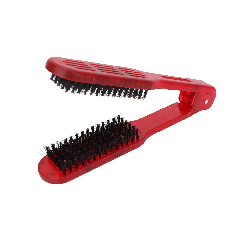 Splint Structure Double Sided Hair Brush V-Shape Design Wide Hair Brush Home Use