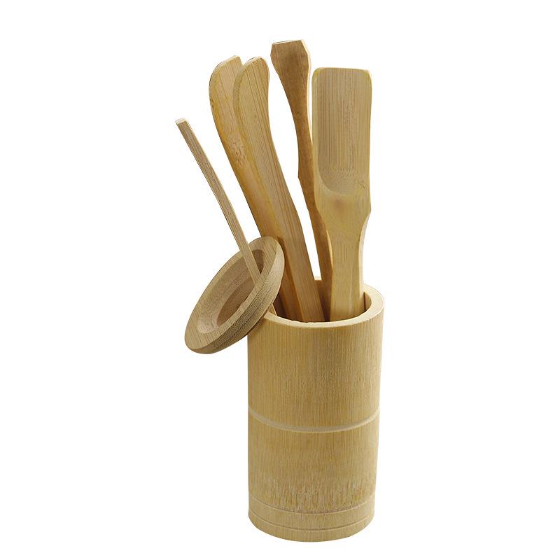 Bamboo Tea Ceremony Six Gentlemen Set Kung Fu Tea Set Bamboo Accessories Tea Spoon Tea Clamp Tweez Tea Shovel