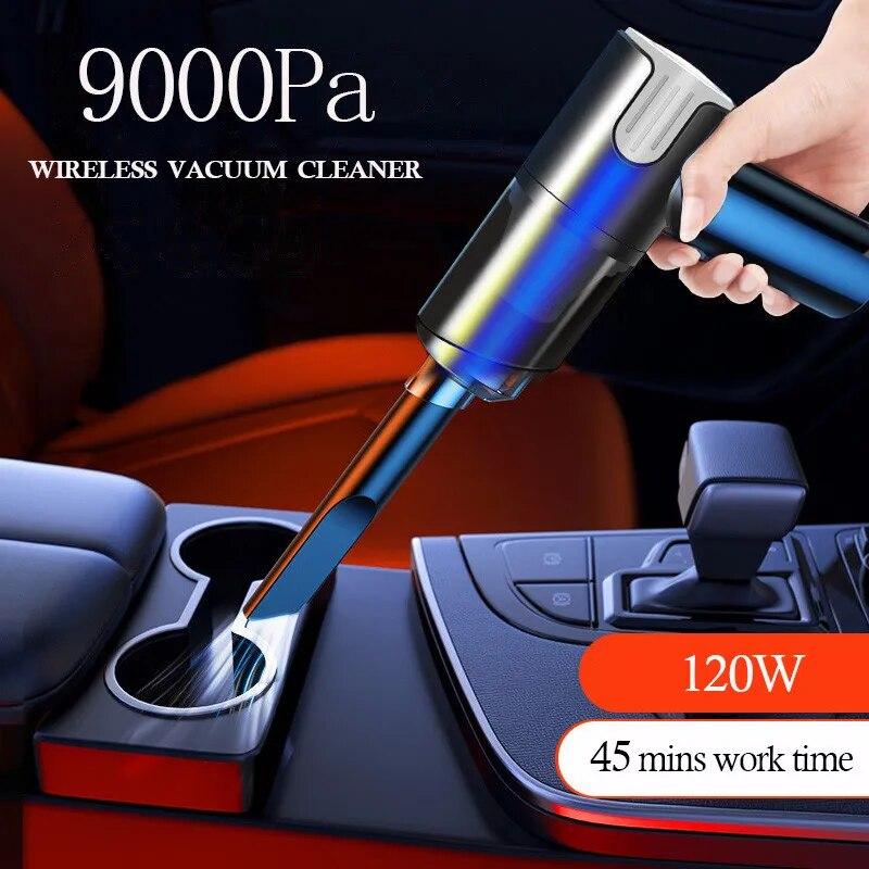 9000Pa 120W Wireless Car Vacuum Cleaner Blowable Cordless3 In 1 Handheld Auto Vacuums Home & Car Dual Use Mini Vacuum Cleaners