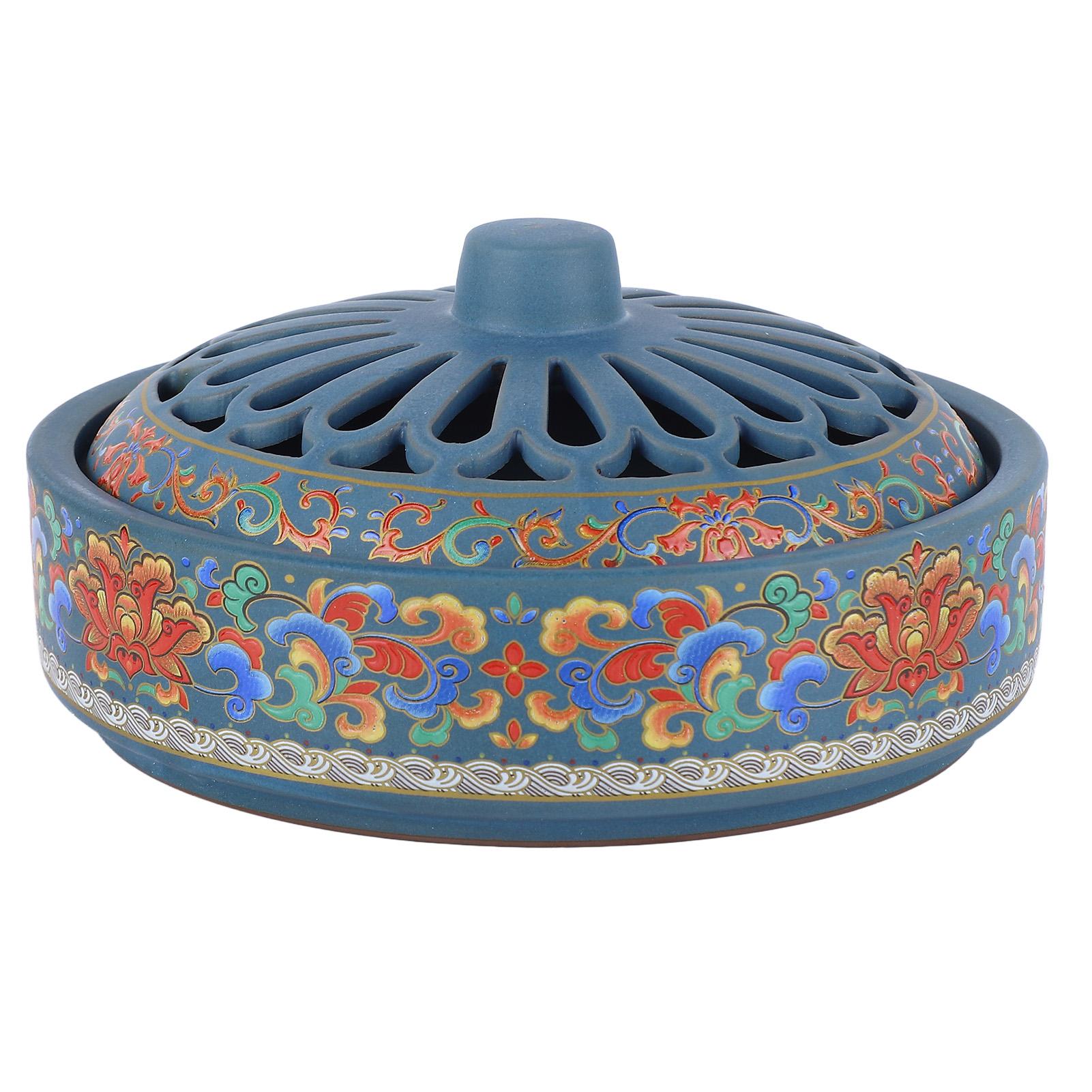 

Подставка для спиральных благовоний Изысканная гравировка Многоцелевая курильница с крышкой для комнаты для медитаций