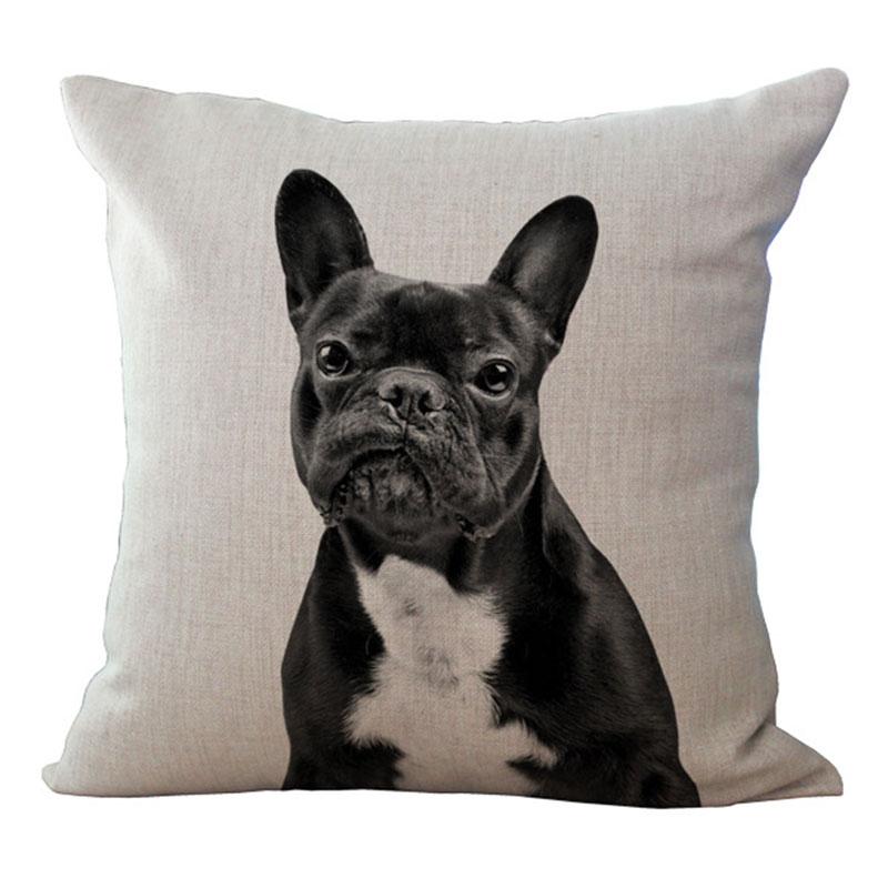 Federa in Lino Cartone Animato Bambini Piccolo Animale Copricuscino Schienale Federa Quadrata Gushen Cuscino Decorativo